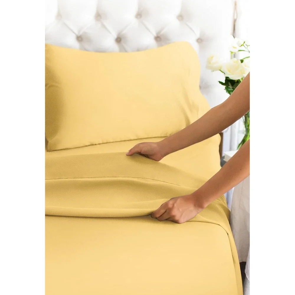Extra Deep Pocket Sheets - 4 Piece Sheet Set - Cal King Size Sheets Deep Pocket